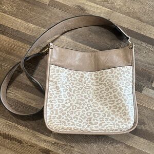 Stylish Tan Leopard Print Women's Bag